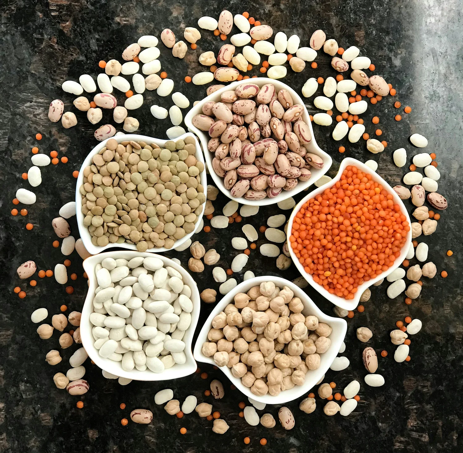 Assorted beans and commodities
